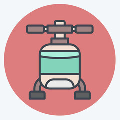 Icon Helicopter. related to Vehicle symbol. color mate style. editable