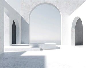 Minimalist White Archway Space