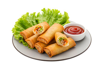 Delicious Fried Spring Rolls Recipe: Crispy, Savory & Easy transparent background