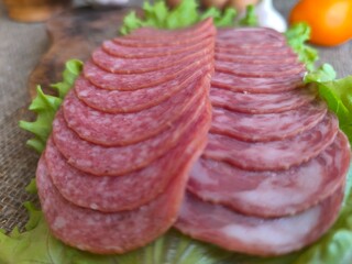 Dried sausage according to old recipes High-quality photo