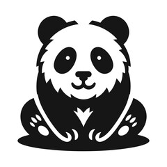 Cute Sitting Panda Logo Design