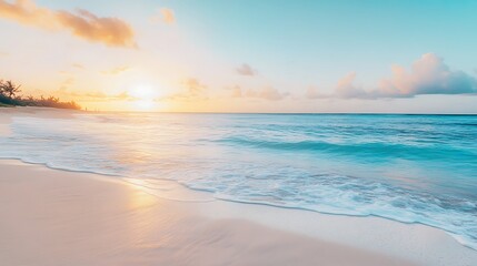 Tropical sunset beach