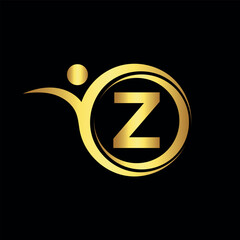 Initial Creative Logo combine with letter Z vector template