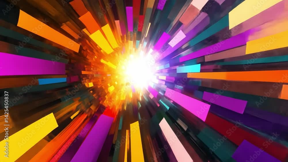 Aufkleber colorful abstract explosion dynamic rays of light and vibrant energy create visual design of movemen