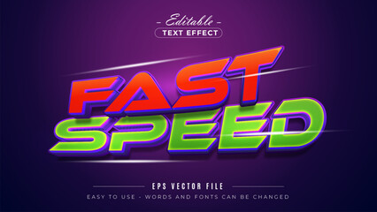 Obraz premium Fast speed editable text effect.