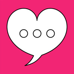 Set of blank white speech bubble in flat design, chatting box, message box icon. Balloon doodle style of thinking sign symbol. Speech bubble isolated on background. Communication, Discussion and Text