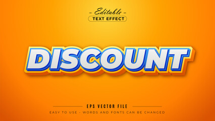 Discount editable vector text effect.