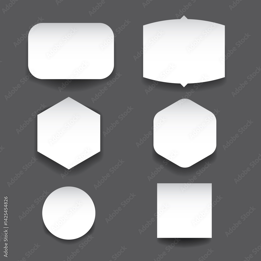 Poster empty label set different shapes