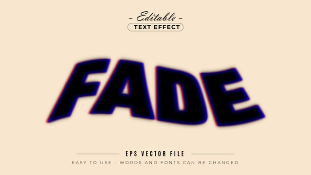 Fade text, editable text effect.