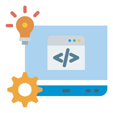 Coding and Innovation Concept,graphic design flat_Software