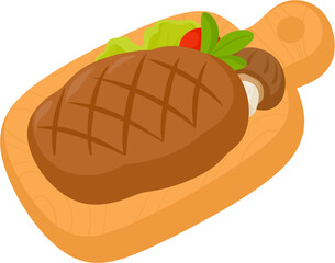 illustration meat steak
