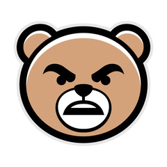 TEDDY BEAR HEAD MASCOT DESIGN