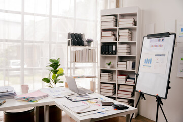 Office staff room, desk, button room