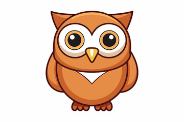 Cute cartoon owl vector icon .