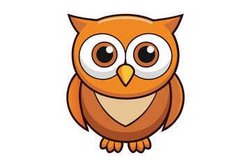 Cute cartoon owl vector icon .