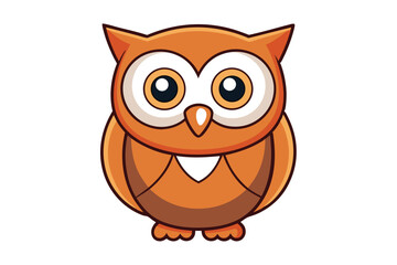 Cute cartoon owl vector icon .