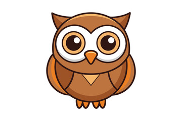 Cute cartoon owl vector icon .