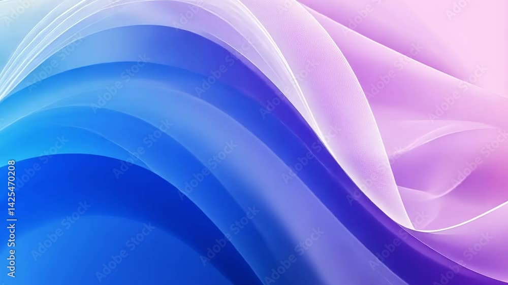 Poster serene abstract background of soft waves smooth gradient of blue and purple fabric textures evoking 