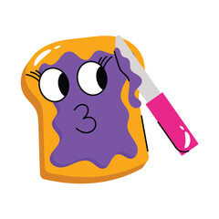 Bread jam vector Sticker. Eps 10 file