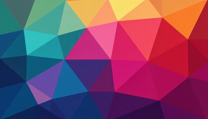 Fototapeta premium Repeating triangles forming a colorful mosaic, angled, bold