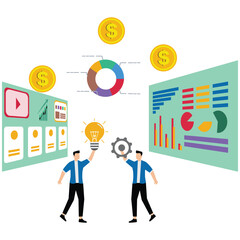 Business people working together on business startup