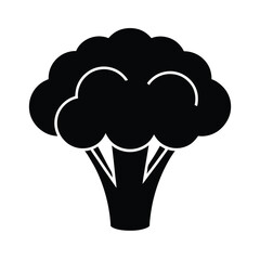 Broccoli Silhouette Vector Illustration