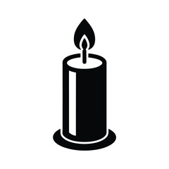 Candle Silhouette Vector Illustration