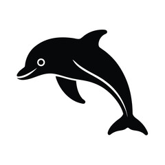 Fototapeta premium Dolphin Silhouette Vector Illustration