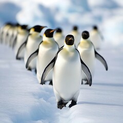 Obraz premium king penguin colony