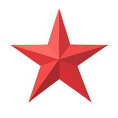 Red star illustration, for graphic design