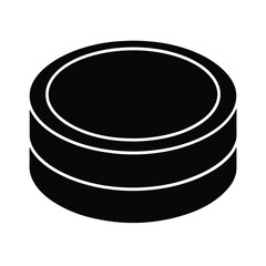 Hockey Puck Silhouette Vector Illustration