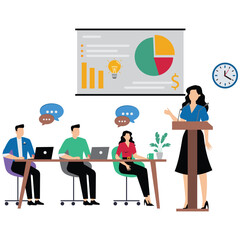 Business team discussing about idea