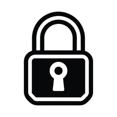 Lock Silhouette Vector Illustration