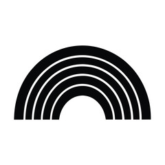 Obraz premium Printable Rainbow Silhouette Vector Illustration