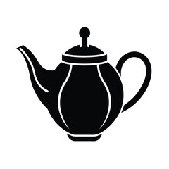 Teapot Silhouette Vector Illustration