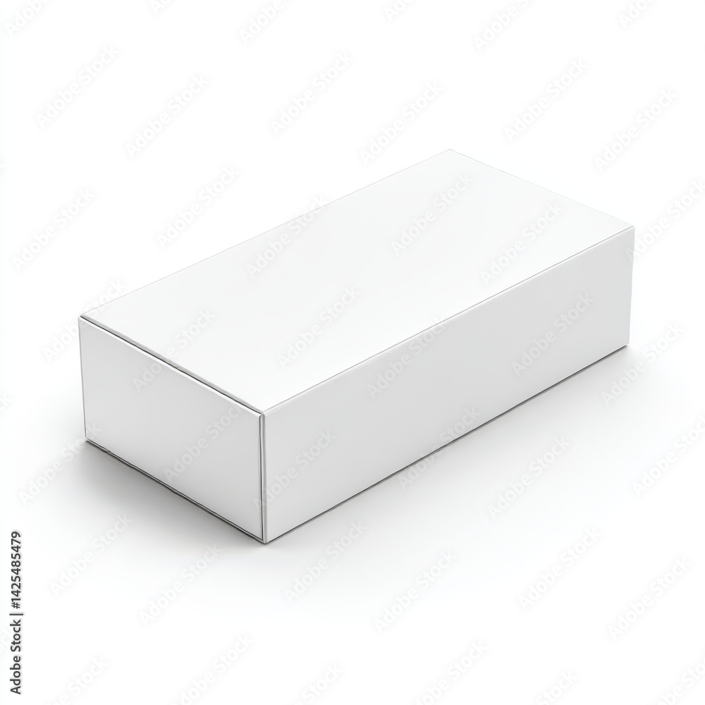 Poster simple rectangular box presentation isolated on white background