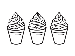 Whipped Cream Dollop Fresh and Light for Desserts