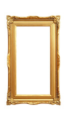 Golden Detailed Frame On Transparent Background An Illustration