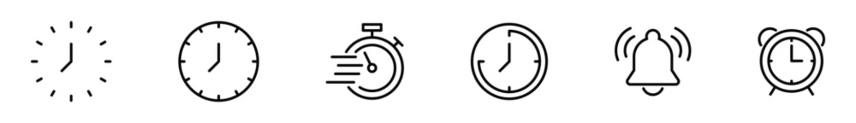 Clock line icons.eps
