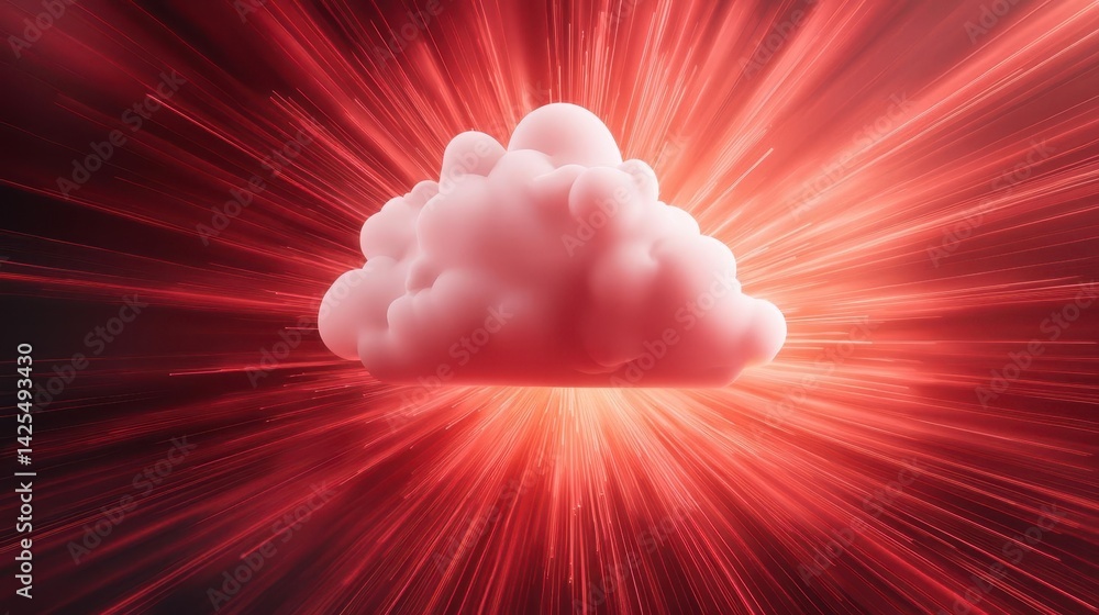 Poster cloud storage with data protection management. cloud storage with encrypted data flow, holographic g