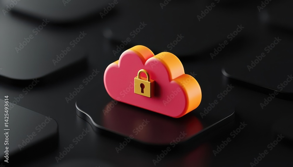 Poster cloud storage with data protection management. real-time encryption in cloud storage, radiant progre