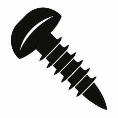 Screw icon vector on white background.