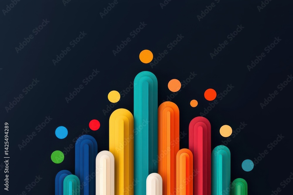 Poster ai and consumer behavior marketing consumer preferences. a vibrant poster featuring glowing predicti