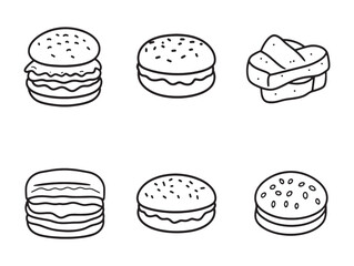 Minimalist english muffin vector drawing for cafe branding