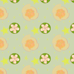 seamless pattern with easter eggs