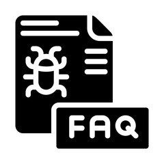 Bug Report FAQ Solid Icon