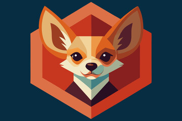 A cute red fox cartoon, a funny wild mammal illustration