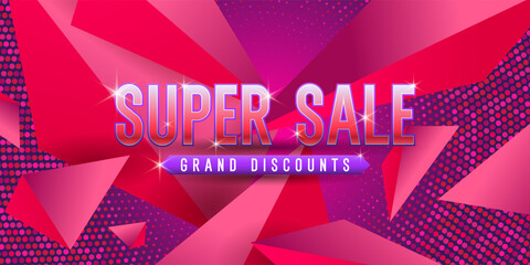 A poster for a seasonal sale in a store, an attractive design in a concise style. An advertising banner for trading. Abstract background for the sale. Modern illustration.