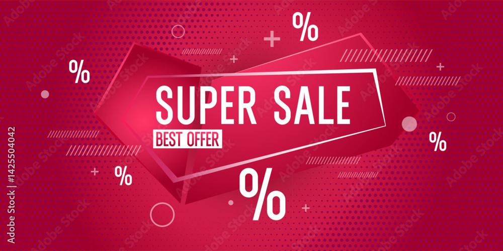 Poster poster sale. bright abstract background with various geometric elements. a composition of various sh