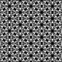 Monochrome Abstract Star and Geometric Pattern